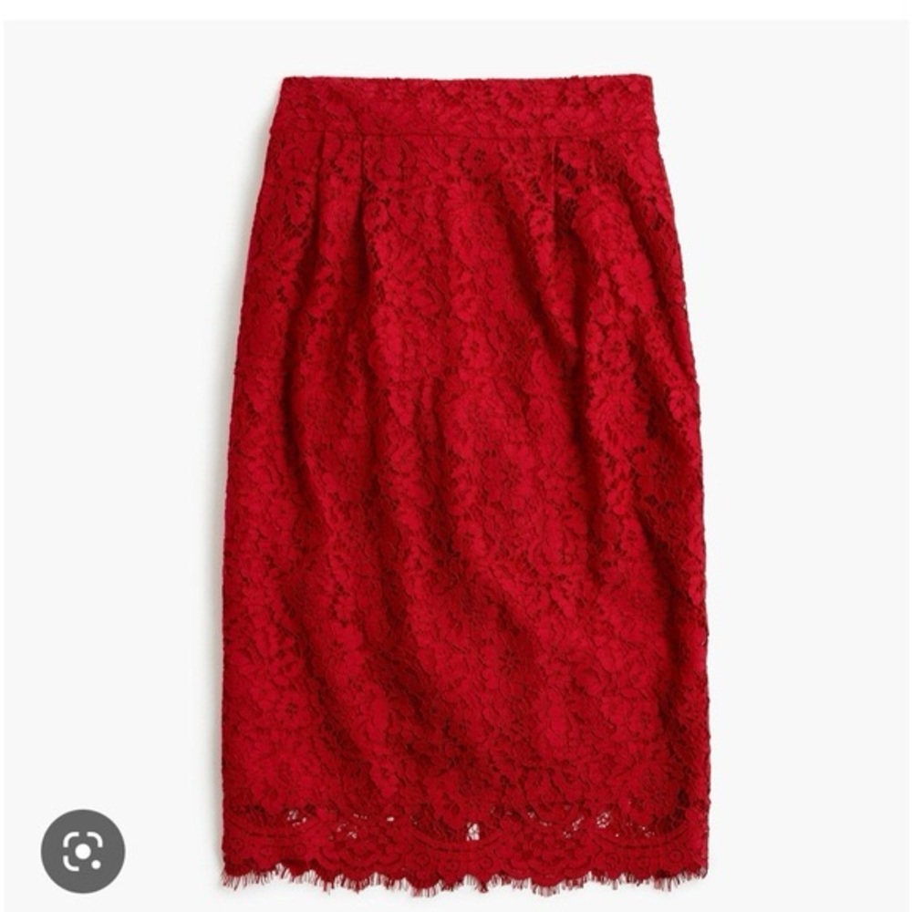 J. Crew Lace Pintuck Pencil Skirt